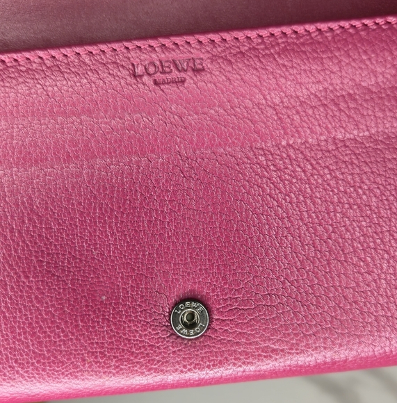 Loewe Anagram Raspberry Pink Leather Long Wallet - Picture 12 of 12